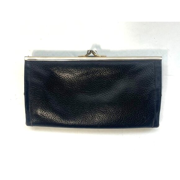 Bally Full Black Pebble Leather Wallet Clasp Made In Italy - Picture 2 of 11